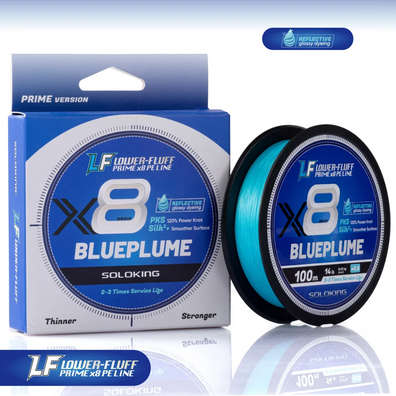 SoloKing BluePlum/MicroVivid 8X Braided Fishing Line 100/150m 12lb-40lb